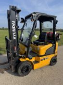 2018 Hyundai 1.5 Tonne Gas Forklift, 17683 Hours,