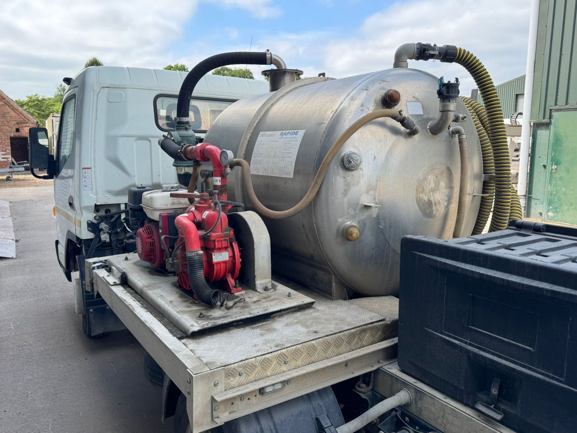 2021 Mitsubishi Canter Fuso 3C13, 62895 Miles, With Rapide Tanker, Battoni 2000 Pump & Honda Engine - Image 8 of 19