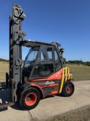 Linde H80d Diesel Forklift, Extra Wide Carriage Container Handler, 8% Buyers Premium