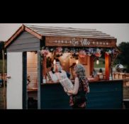 Wooden Chalet Food & Drink Kiosk, Perfect For Various Hospitality Settings