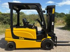 2014 Yale 3.5 Tonne Electric Forklift, 4.6m Full Free Lift Triple Container Spec, Only 6512 Hours