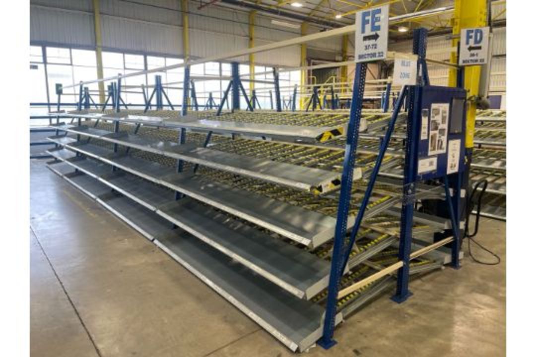 181 Bays of Back To Back Flow Racking Consists 224 Frames, 910 Flow Shelves, Dismantled & Palletised - Image 7 of 27