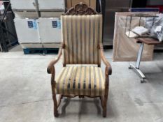 Detailed Wood Arm Chair - No Reserve
