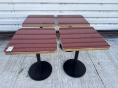 4 x Square Tables, No Reserve