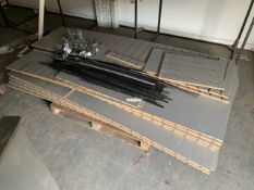 Assorted Sized Grey Wooden Display Wall Panels- No Reserve