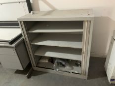 Grey Metal Tambour Unit- No Reserve