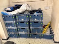 Blue Plastic Totes x13 - No Reserve