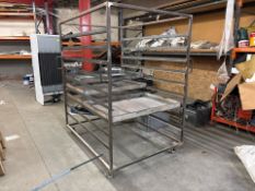 Metal Mobile Tray Rack - No Reserve