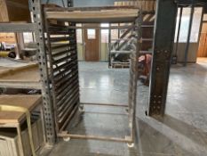 Metal Mobile Tray Rack - No Reserve
