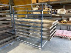 Metal Mobile Tray Rack - No Reserve