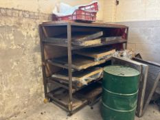 Mobile Metal Tray Rack - No Reserve