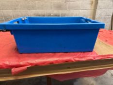 Blue Plastic Tote x14 - No Reserve