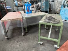 Metal Mobile Tables x4 - No Reserve