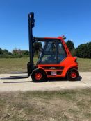 Linde H50D 5 Tonne Diesel Forklift, Full Heated Cab, 4.2m Mast With 3rd 4th Service, Low Hours