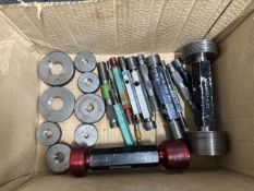 Box Of Assorted Imperial Threaded Plug & Ring Gauges
