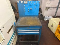 Metal Work Station With Three Drawers