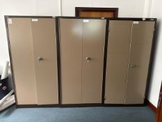 3 x Samas Vickers Double Door Metal Storage Cabinet - No Reserve