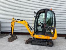 2017 1.8 Tonne JCB 8018 Excavator, Full Cab, With Expanding Under Carriage & Expanding Blades
