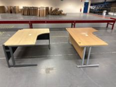 Pair Of Assorted Radial Right Desks- No Reserve