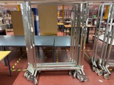 6 Steel Wheeled Clothes Rails - No Reserve