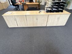 3 Wooden Office Cabinets - No Reserve