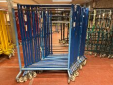 16 Blue Wheeled Clothes Rails - No Reserve