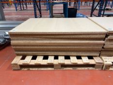 Pallet of 15 Chipboards Shelves 119cm x 90cm- No Reserve