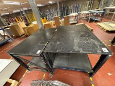 2 Black Warehouse Tables - No Reserve