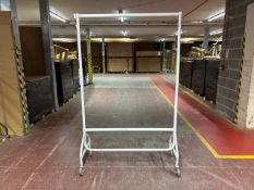 10 White Wheeled Clothing Rails - No Reserve