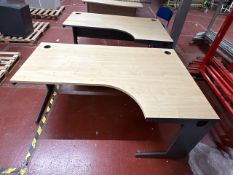 2 Right Hand Radial Desks - No Reserve