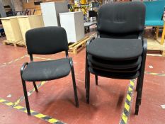 5 Black Fabric Chairs - No Reserve