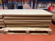 Pallet of 15 Chipboards Shelves 119cm x 90cm - No Reserve