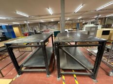 2 Black Warehouse Tables - No Reserve
