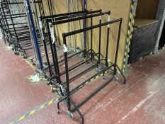 4 Assorted Black Wheeled Clothing Rails - No Reserve