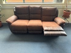Leather Recliner Sofa - No Reserve