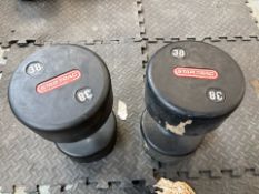 Pair Of 38Kg Dumbbells - No Reserve