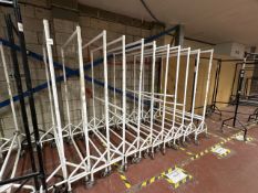 10 White Wheeled Clothing Rails - No Reserve