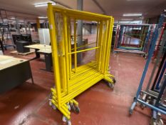 20 Yellow Wheeled Clothing Rails - No Reserve