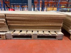 Pallet of 15 Chipboards Shelves 119cm x 90cm - No Reserve