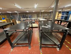 2 Black Warehouse Tables - No Reserve