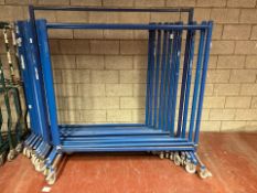11 Blue Wheeled Clothes Rails - No Reserve