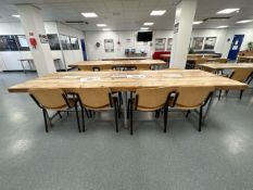 Industrial Canteen Table & Chairs - No Reserve