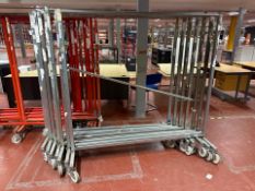 7 Steel Wheeled Clothes Rails - No Reserve