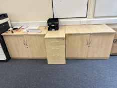 3 Wooden Office Cabinets - No Reserve