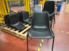 Pallet Of 9 Black Plastic Chairs - No Reserve