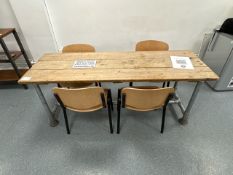 Industrial Canteen Table & Chairs - No Reserve