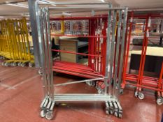 4 Steel Wheeled Clothes Rails - No Reserve