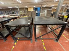 2 Black Warehouse Tables - No Reserve