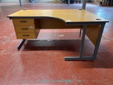 Right Hand Radial Desk - No Reserve
