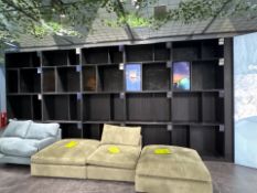 Wooden Display Unit With Screens